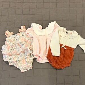 Assorted baby spring rompers 6-9mo